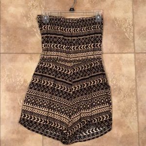 strapless romper with pockets worn multiple times